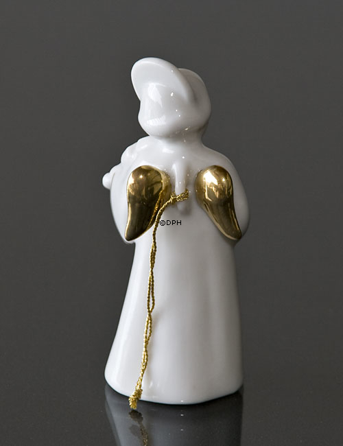 Himmlische Musik, Engel mit Akkordeon mit Gold, Bing & Gröndahl Nr. 329