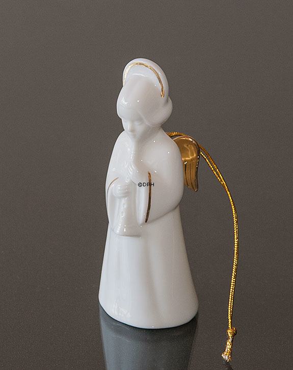 Himmlische Musik, Engel mit Klarinette mit Gold, Bing & Gröndahl Nr. 331