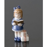 Das Weihnachten der Kinder 1999, Figurornament, Mädchen mit Buch und Geschenke