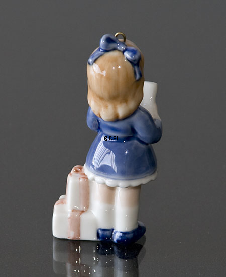 Das Weihnachten der Kinder 1999, Figurornament, Mädchen mit Buch und Geschenke