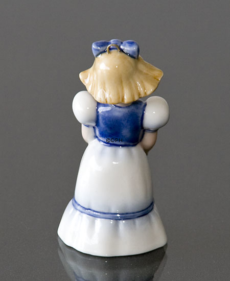 Das Weihnachten der Kinder 2000 Lisa, Figurornament, Mädchen mit Geschenk, Royal Copenhagen