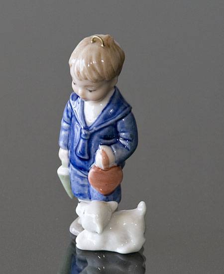 Figurornament 2000 Hans, Junge mit Hund, Royal Copenhagen