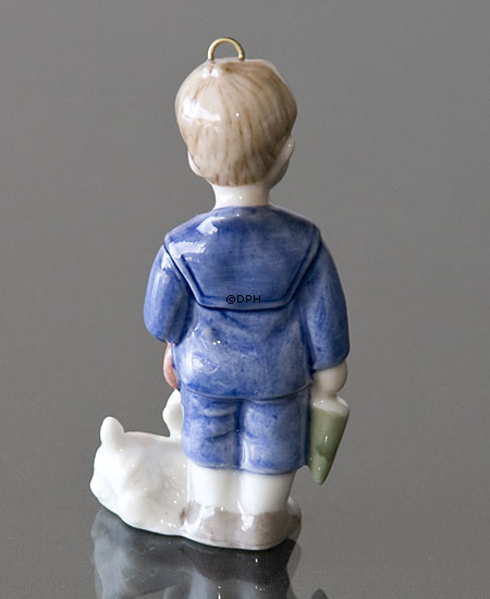 Figurornament 2000 Hans, Junge mit Hund, Royal Copenhagen