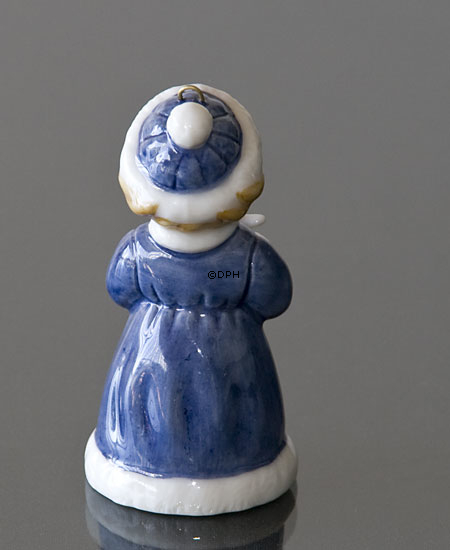 Das Weihnachten der Kinder 2001, Figurornament, Mädchen mit Vogel, Royal Copenhagen