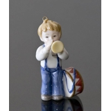Das Weihnachten der Kinder 2002, Figurornament, Junge mit Trommel und Trompete, Royal Copenhagen