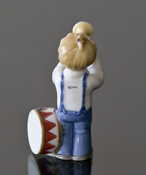 Das Weihnachten der Kinder 2002, Figurornament, Junge mit Trommel und Trompete, Royal Copenhagen