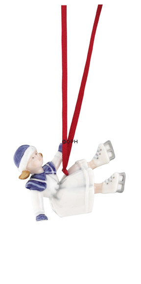Das Weihnachten der Kinder 2004, Figurornament, Mädchen auf Schlittschuhen, Royal Copenhagen