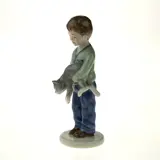 Jahresfigur 2001, Junge mit Katze, Royal Copenhagen