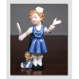 Birgitte Mädchen mit Blume im Haar. Aus der Serie der Mini-Kinder von Royal Copenhagen Nr. 008