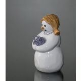 Schneemann Mutter mit Katze, Royal Copenhagen Winter Figur Nr. 018