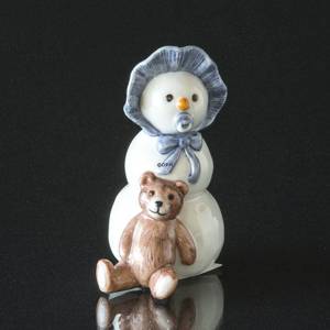 Schneemann Junge mit Teddy, Royal Copenhagen Winter Figur | Nr. 1249019 | Alt. 1249019 | DPH Trading