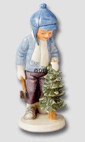 Jahresfigur 2002, Junge mit Weihnachtsbaum, Royal Copenhagen