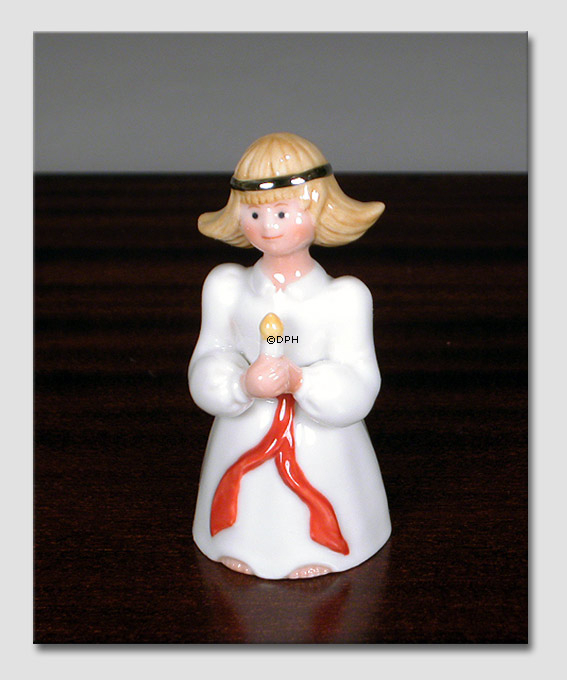 Lene Lucia Mädchen mit Kerze, Royal Copenhagen Figur Nr. 036