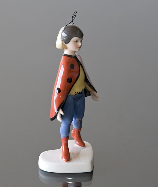 Verkleidete Kinder, Marienkäfer, Royal Copenhagen Figur Nr. 044