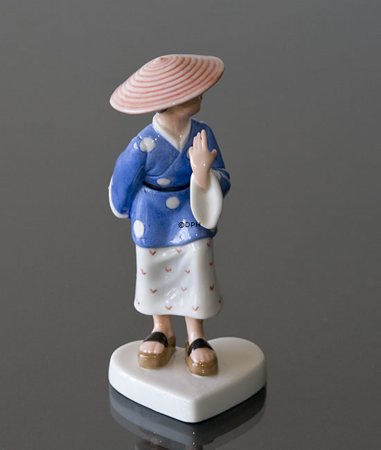 Verkleidete Kinder, chinesisches Mädchen, Royal Copenhagen Figur Nr. 045