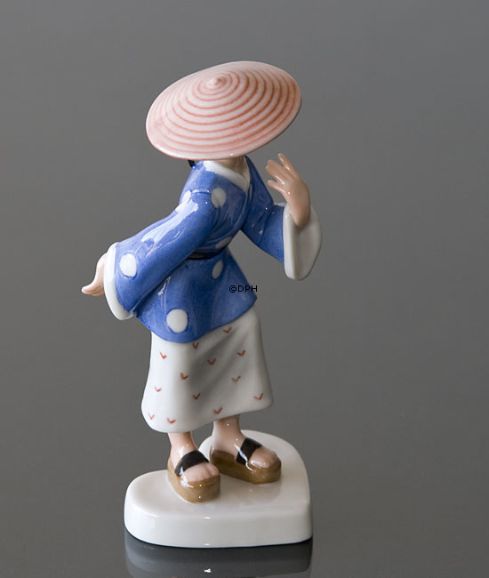 Verkleidete Kinder, chinesisches Mädchen, Royal Copenhagen Figur Nr. 045