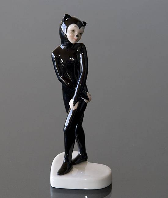 Verkleidete Kinder, Katze, Royal Copenhagen Figur Nr. 048