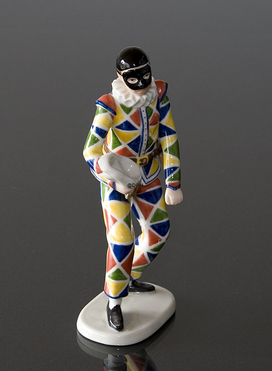 Harlekin, Royal Copenhagen Figur Nr. 061