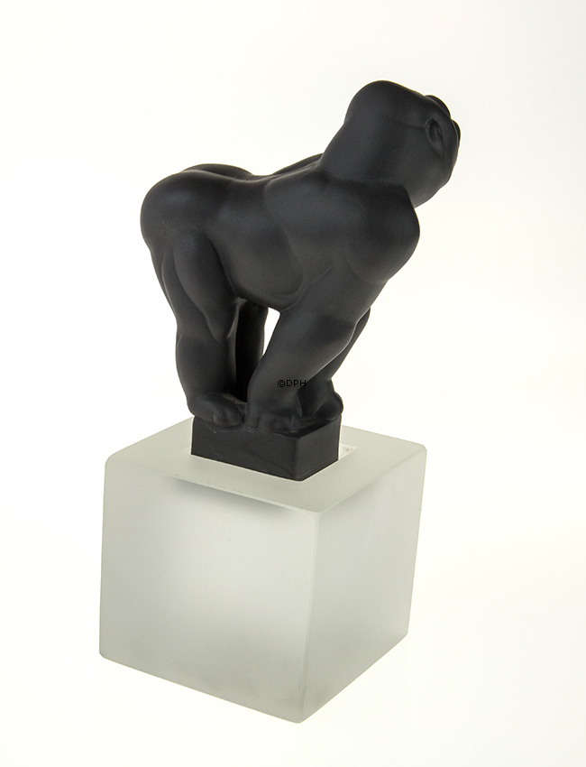Schwarzer Gorilla, Königliche Kopenhagen-Affenfigur Nr. 065
