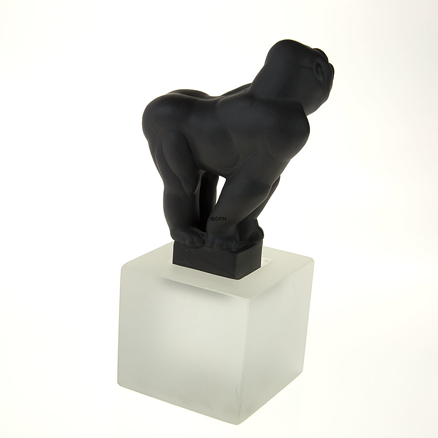 Schwarzer Gorilla, Königliche Kopenhagen-Affenfigur Nr. 065