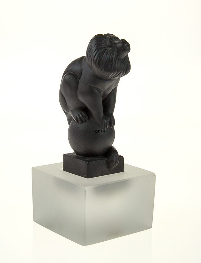 Schwarzer Goldenes Löwenäffchen, Royal Copenhagen Affenfigur Nr. 069