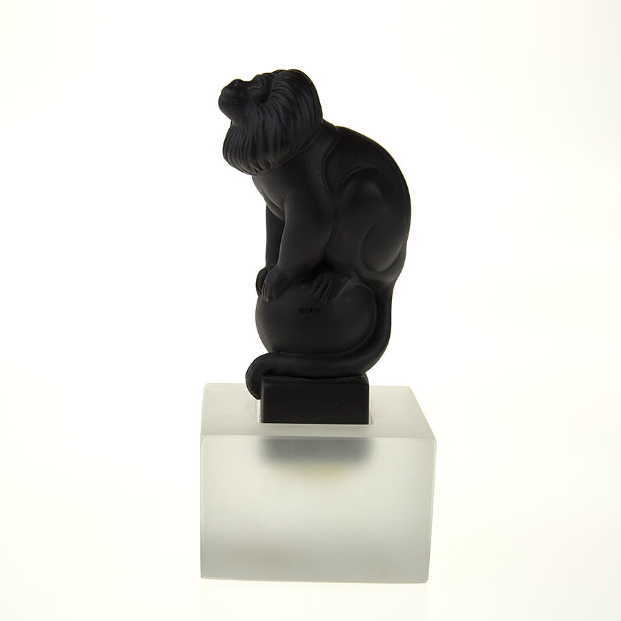 Schwarzer Goldenes Löwenäffchen, Royal Copenhagen Affenfigur Nr. 069