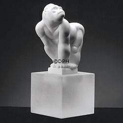 Weißer Gorilla, Royal Copenhagen Affenfigur Nr. 070