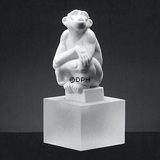 Weißer Schimpanse, Royal Copenhagen Affe Figur Nr. 071