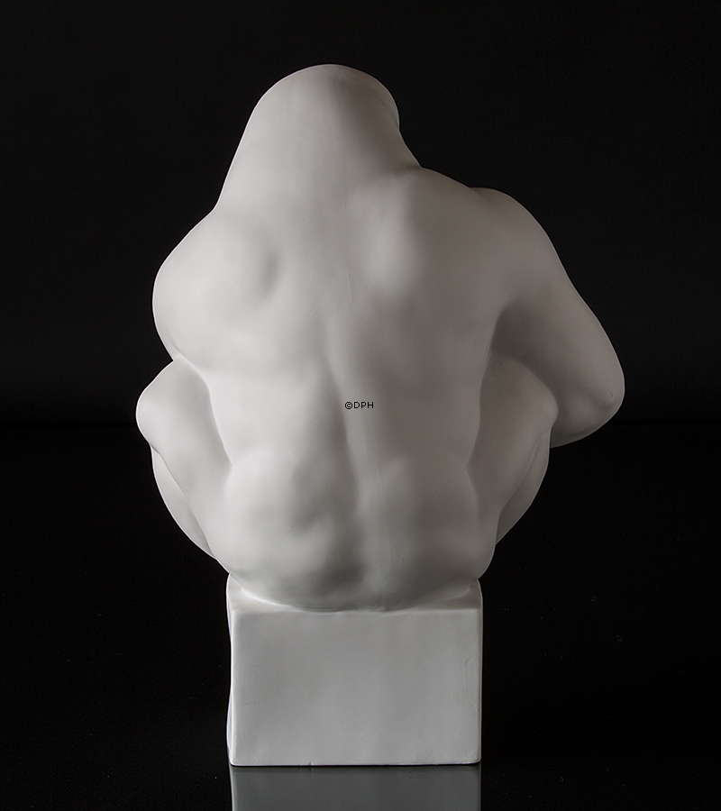 Großer weißer Gorilla, Royal Copenhagen Affenfigur Nr. 083