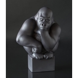Große schwarze Gorilla Royal Copenhagen Affenfigur Nr. 084