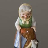 Troll Großmutter mit Maus, Royal Copenhagen Figur
