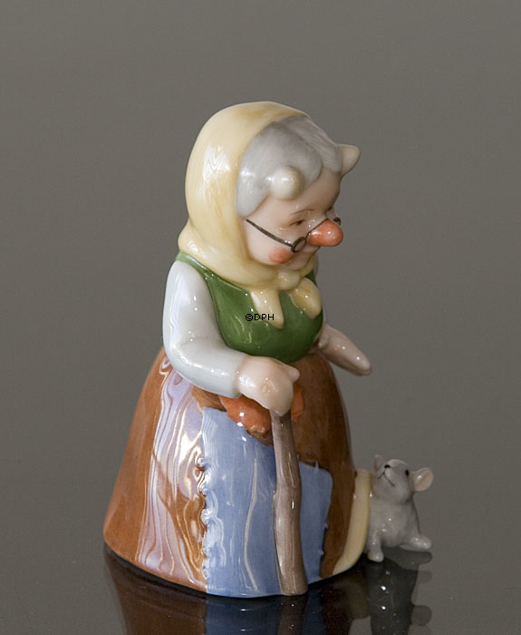 Troll Großmutter mit Maus, Royal Copenhagen Figur Nr. 092