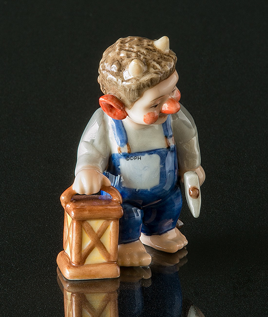 Troll, Vater mit Lampe, Royal Copenhagen Figur Nr. 093