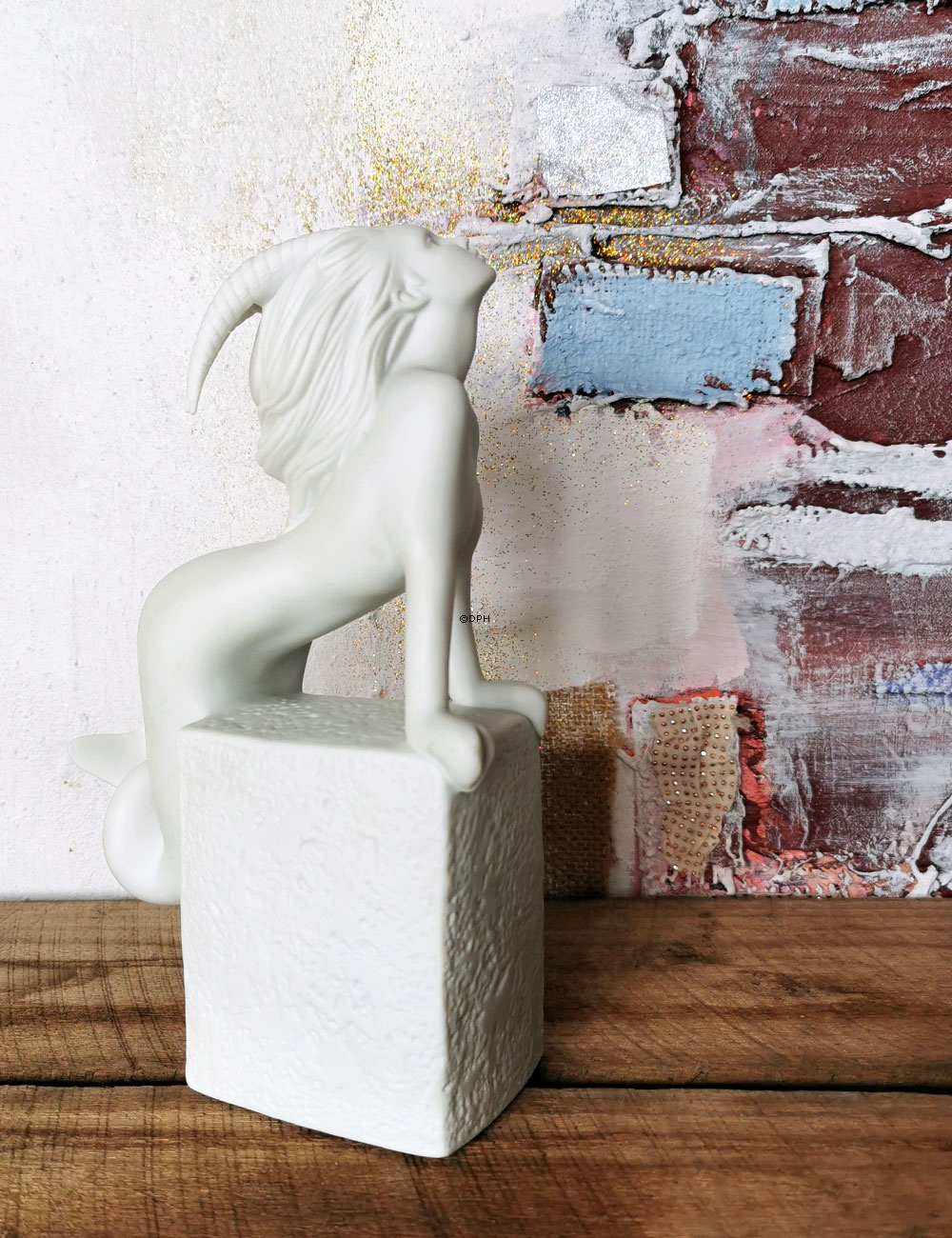 Alt Christel Sternzeichenfiguren, Steinbock (21. Dezember bis 19. Januar), Royal Copenhagen Figur Nr. 1249099 (Ausgelaufenes Modell)