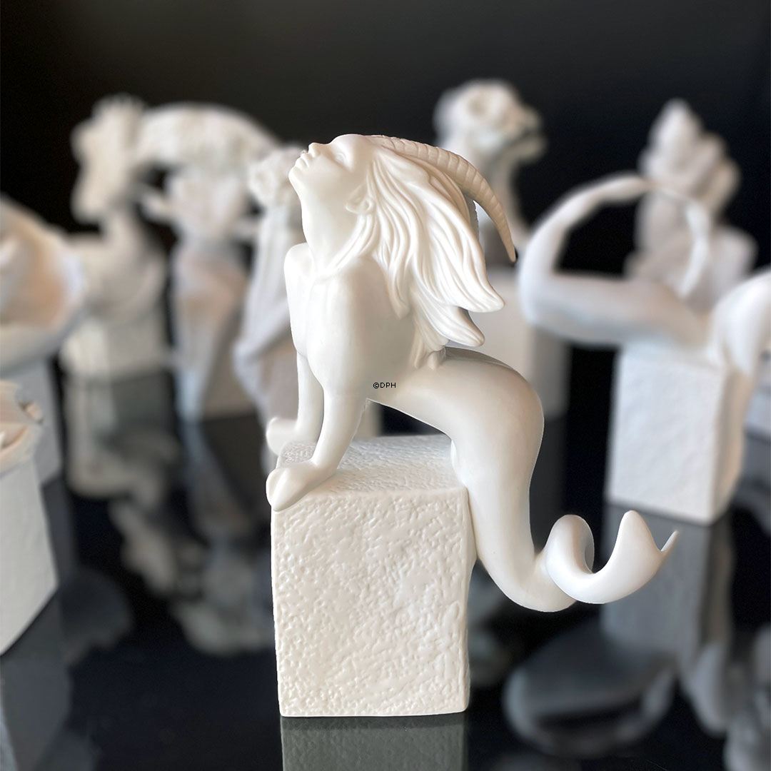 Alt Christel Sternzeichenfiguren, Steinbock (21. Dezember bis 19. Januar), Royal Copenhagen Figur Nr. 1249099 (Ausgelaufenes Modell)