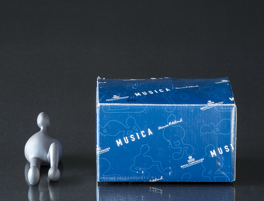 Grüne Note, kleine Musica Figur, Royal Copenhagen Figur Nr. 113