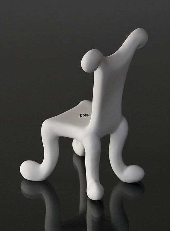 Weiße Musica Figur Thron, Royal Copenhagen Figur Nr. 149