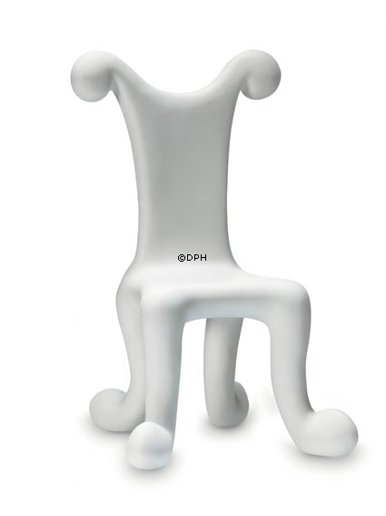 Weiße Musica Figur Thron, Royal Copenhagen Figur Nr. 149