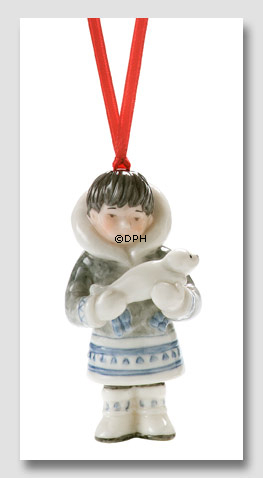 Das Weihnachten der Kinder 2005, Figurornament, Inuit mit Siegel