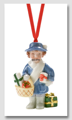 Figurornament 2005, Mädchen mit Geschenken, Bing & Gröndahl