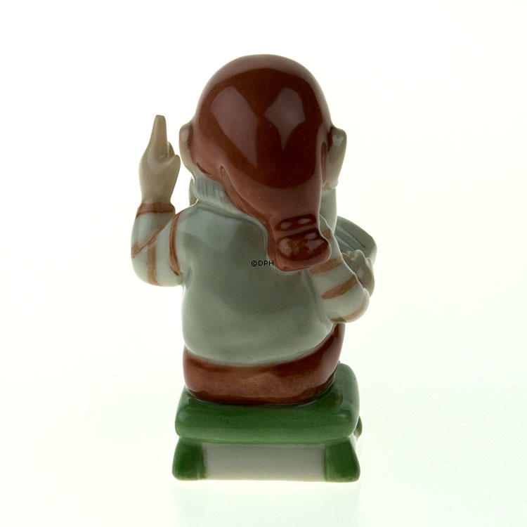 Wichtel mit Buch, Royal Copenhagen Weihnachtsfigur Nr. 175