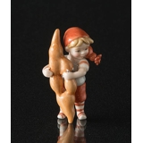 Wichtel mit Klejne, Royal Copenhagen Weihnachtsfigur Nr. 181