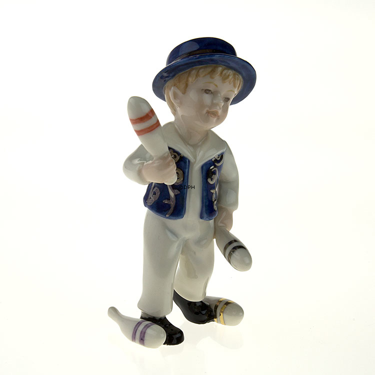 Der kleine Jongleur, Royal Copenhagen Figur aus der Mini Zirkus Kollektion