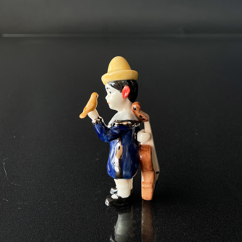 Clown mit Gitarre, Royal Copenhagen Figur aus der Mini Zirkus Kollektion