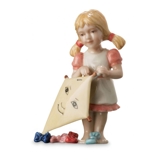 Mädchen mit Drachen, Mini Sommer und Winter Kinder, Royal Copenhagen Figur Nr. 270