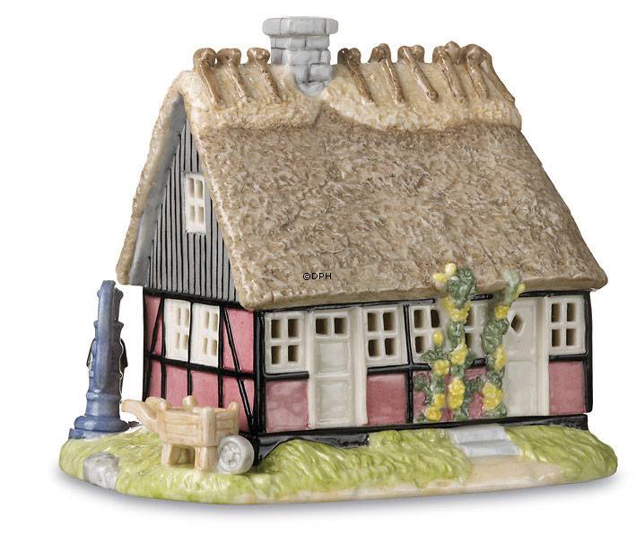 Teelichthäuschen, Dorf, Royal Copenhagen Leuchter Nr. 284