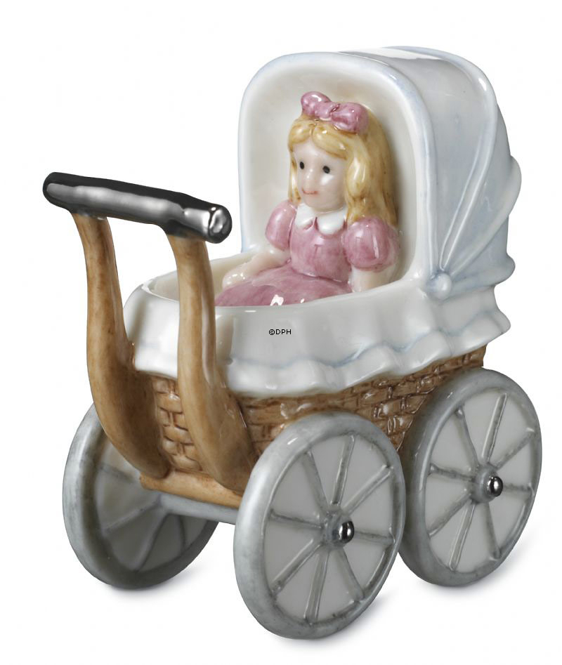 Puppenwagen, Royal Copenhagen Spielzeugfigur Nr. 292