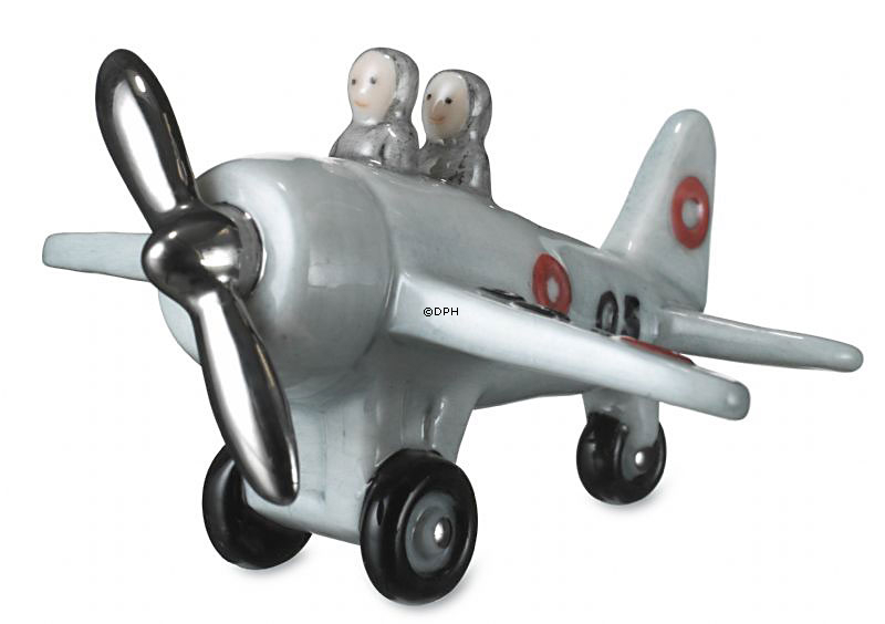 Flugzeug, Royal Copenhagen Spielzeug Figur Nr. 293