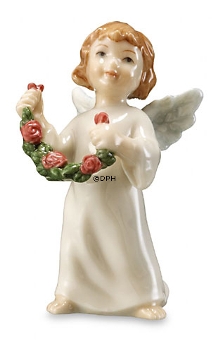 Jährliche Engel 2006, Mädchen mit Blumenranke, Bing & Gröndahl