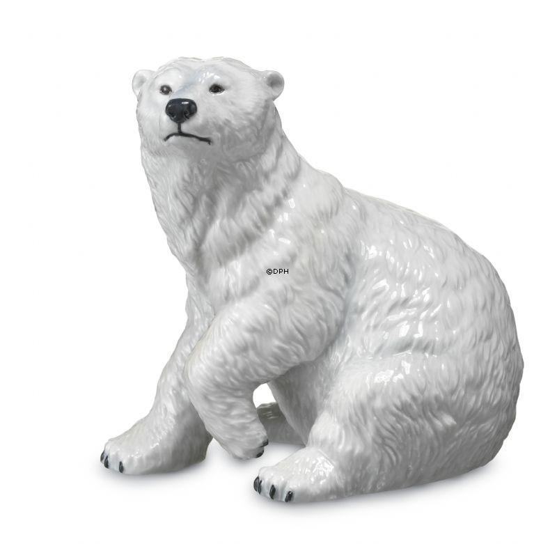 Eisbär sitzend, Royal Copenhagen Figur Nr. 355